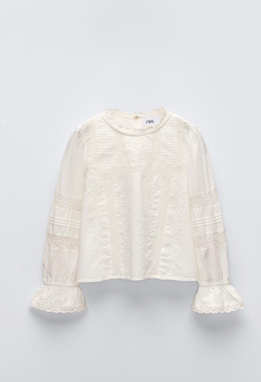 Zara Girl's White Blouse